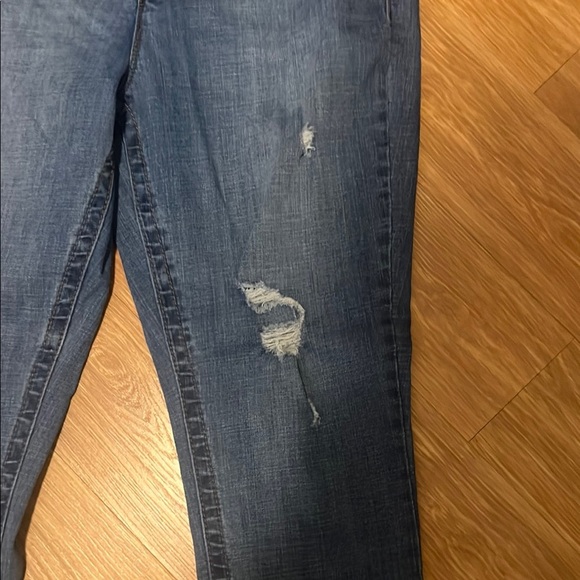 Seven7 Blue Skinny Jeans with Distressed Details size 16 - Picture 4 of 6